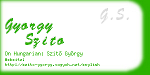 gyorgy szito business card